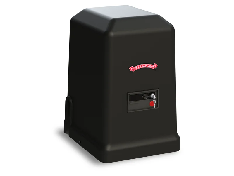 Slide gate operator by Overhead Door Company, featuring a weather-resistant design, intuitive controls, and security integration for residential and light commercial use.